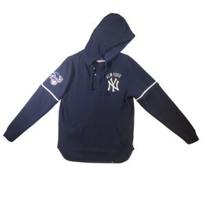'47 | New York NY Yankees Shortstop Pullover Hoodie Henley Mens Small Navy Blue
